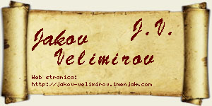 Jakov Velimirov vizit kartica